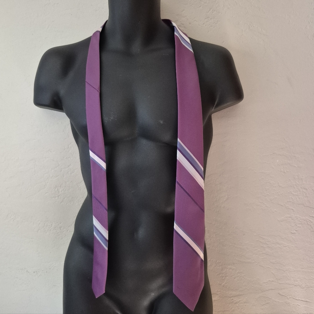 Vintage 60s Purple Stripe Tie